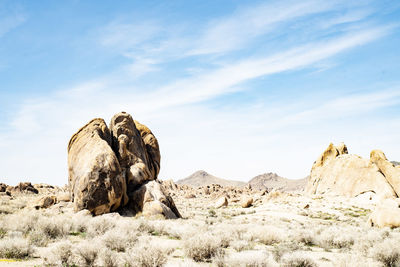 View of a rock formation against sky