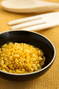 Close-up of pasta in bowl