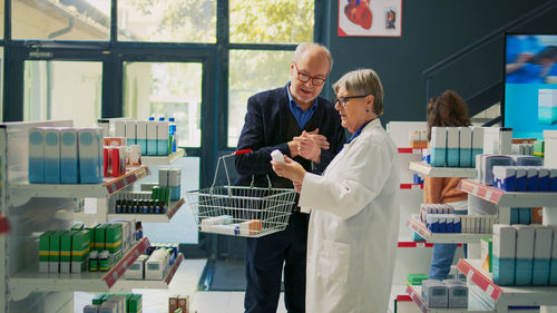 Young female doctor working in laboratory