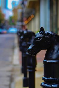 Close-up of a statue against blurred background