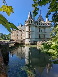 Reflection of buildings in water