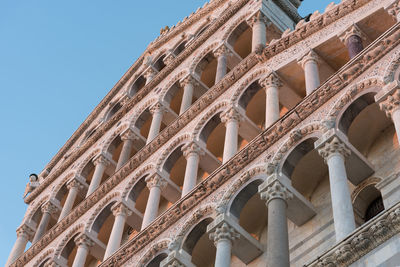 Low angle view of historical building against sky