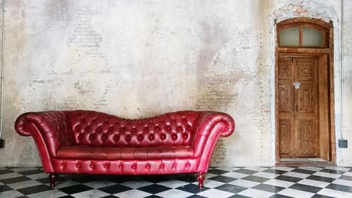 Red chairs at home