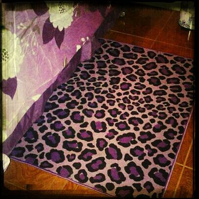 My new rug ^.^ #purple #animalprint