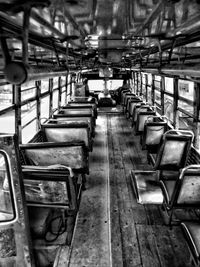 Empty benches in the dark