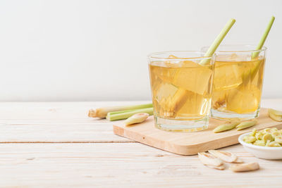 Close-up of drink on table