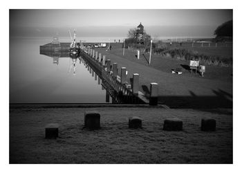 View of bridge over sea