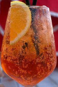 Close-up of ice cream in glass