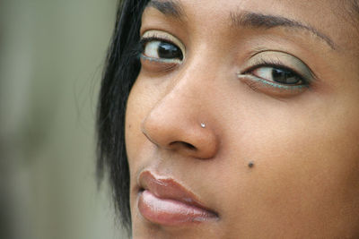 Close-up portrait of woman