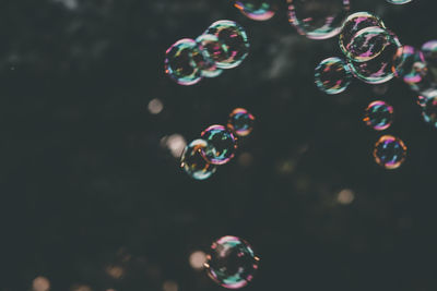 Close-up of bubbles in water