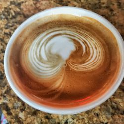 Close-up of cappuccino