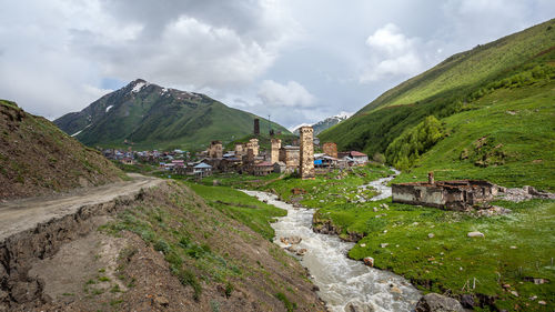 Panoramic shot of buildings against sky