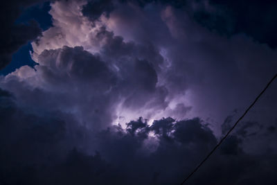Low angle view of storm clouds in sky