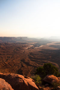 Scenic view of landscape against clear sky