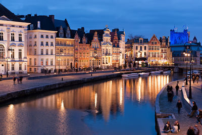 Reflection of buildings in water