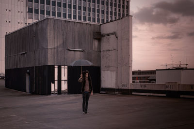 Woman holding umbrella