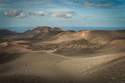 Scenic view of desert against sky