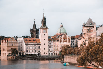 View of buildings in city against sky