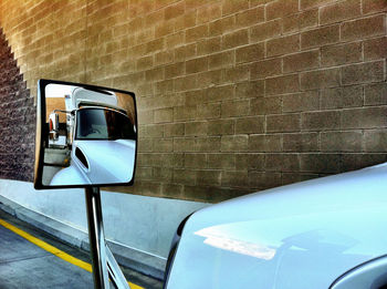 View of train on road