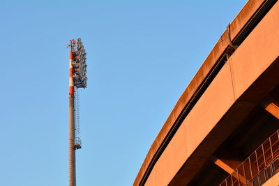 Low angle view of building against clear sky