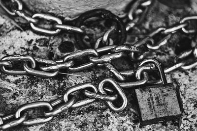 Close-up of metal chain