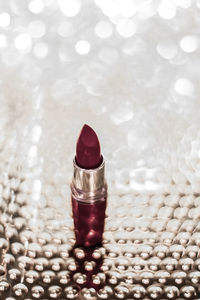 Close-up of red lipstick