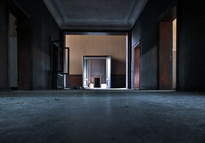 Interior of abandoned building