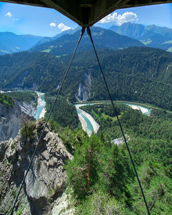 Overhead cables over mountains