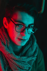 Close-up portrait of young man