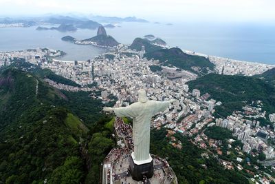 Aerial view of rio de janeiro city, brazil.