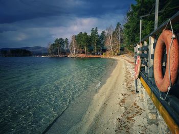 Panoramic shot of sea against sky