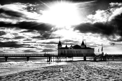 Built structures against the sky