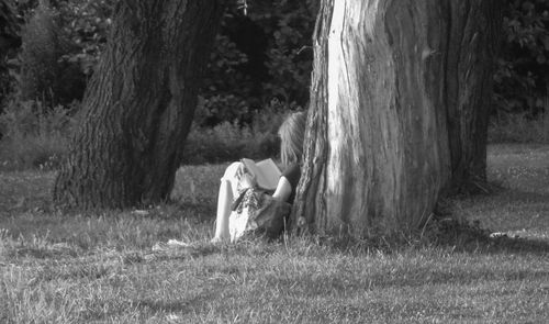 Full length of man standing on grassy field