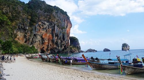 Panoramic view of beach against sky