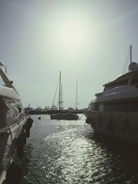 Boats at harbor