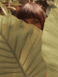 Close-up portrait of young woman