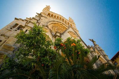 Low angle view of historical building against sky