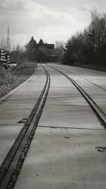 View of railway tracks in winter