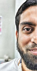 Close-up portrait of young man