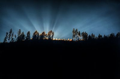 Scenic view of landscape against sky at sunset