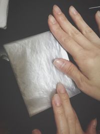 Close-up of cropped hand