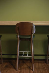 Empty chairs and tables at home