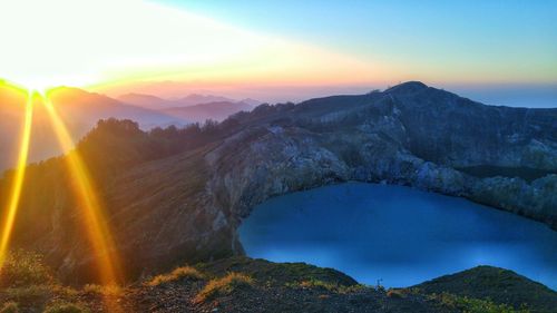 Sunset over mountain