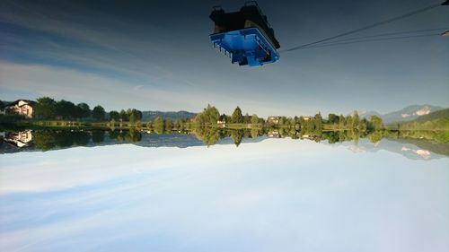 Reflection of trees in water