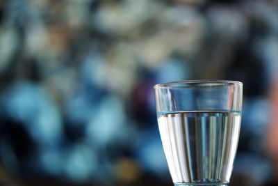 Close-up of beer glass