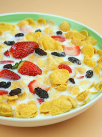 Close-up of breakfast in bowl