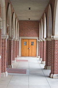 Empty corridor of building