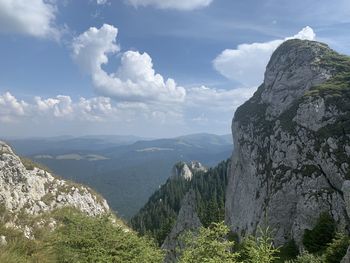 Panoramic view of landscape and mountains against sky