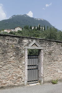 Exterior of old building against sky