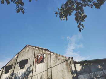 Low angle view of building against sky